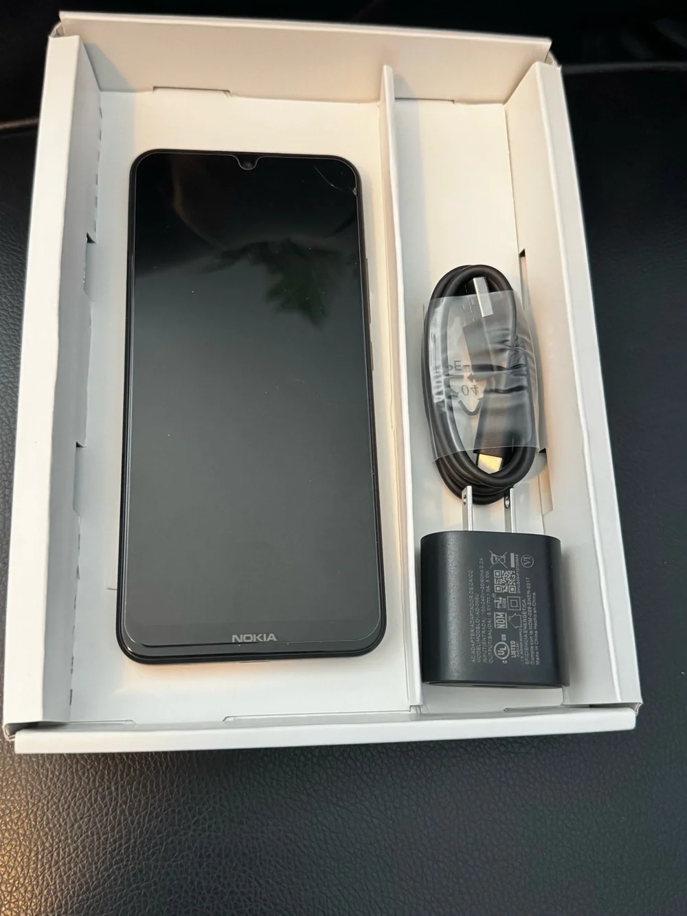 Nokia Black Smartphone with Black Charger and Cable C110 32GB
